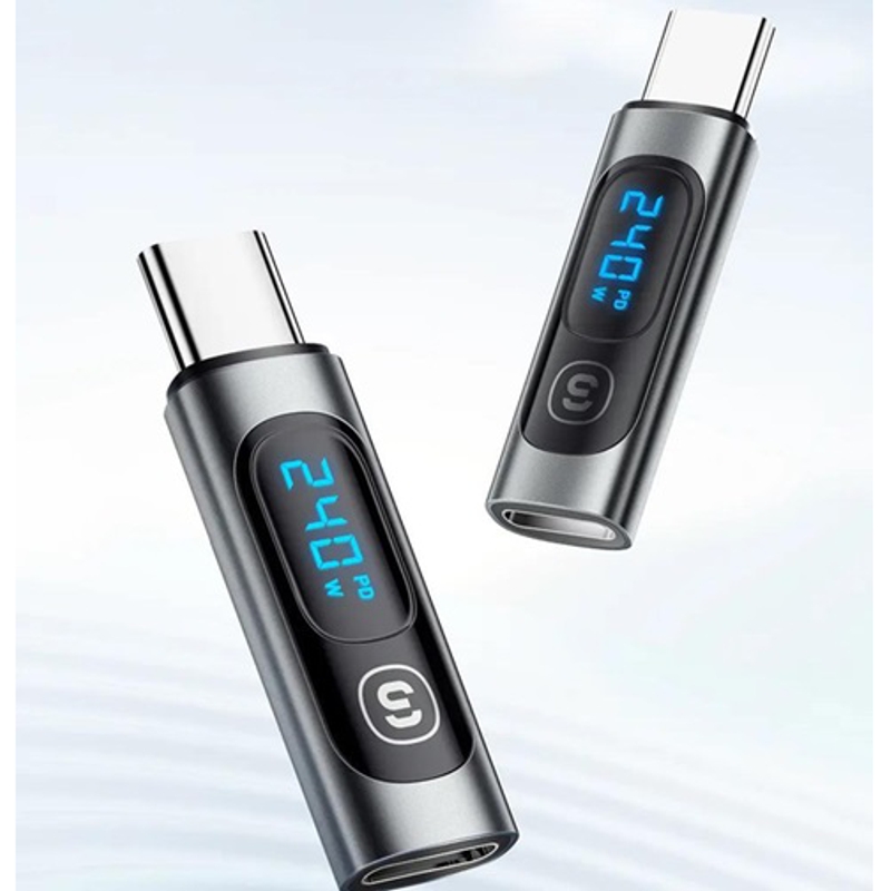 OTG USB Type-C вимірювач потужності зарядки гаджетів до 240 Ватт з дисплеєм Essager ES-OTG16