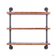 Полиці навісні з труб GoodsMetall у стилі LOFT 800х800х200 ПТ13