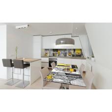 Наклейка вінілова на стіл Zatarga «Жовтий трамвай Лісабон» 600х1200 мм Z180359st