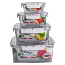 Набір контейнерів для зберігання YIWU Білий 4 шт (HP-27-4)