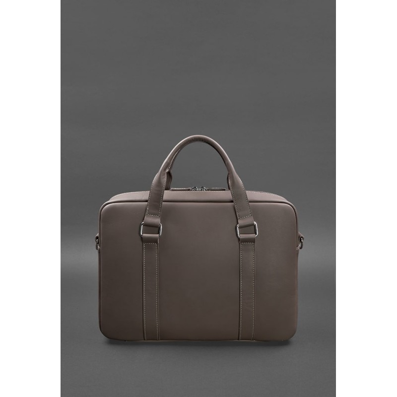 Шкіряна сумка для ноутбука і документів темно-бежева BlankNote