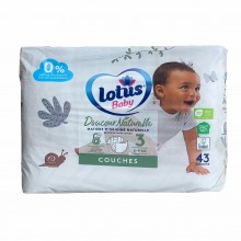 Дитячі підгузники Lotus Baby 3 (5-9 кг) 43 шт
