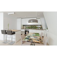 Наклейка вінілова на стіл Zatarga «Замок біля річки» 600х1200 мм Z180638st