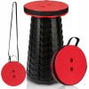 Складаний туристичний стілець No Brand Telescopic stool 47х25 см Чорно-червоний (2104618605)