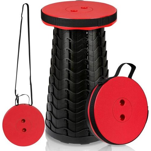 Складаний туристичний стілець No Brand Telescopic stool 47х25 см Чорно-червоний (2104618605) Складаний туристичний стілець No Brand Telescopic stool 47х25 см Чорно-червоний (2104618605)