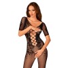 Сітчастий бодістокінг з квітковим малюнком Obsessive Bodystocking F238 S/M/L, black, з доступом, імі в інтернет супермаркеті PbayMarket!