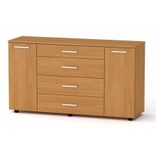 Комод для речей Компанит 1-3-2 130х38х73 см вільха