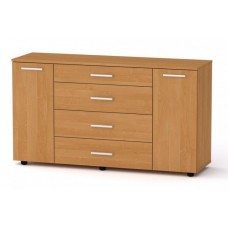 Комод для речей Компанит 1-3-2 130х38х73 см вільха