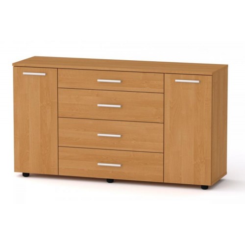 Комод для речей Компанит 1-3-2 130х38х73 см вільха Комод для речей Компанит 1-3-2 130х38х73 см вільха