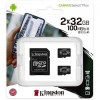 Карта пам'яті MicroSDHC 2x32GB UHS-I Class 10 Kingston Canvas Select Plus R100MB/s + SD-адаптер (SDCS2/32GB-2P1A) в інтернет супермаркеті PbayMarket!