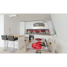 Наклейка вінілова на стіл Zatarga «Червоні Півоні» 600х1200 мм Z180785st