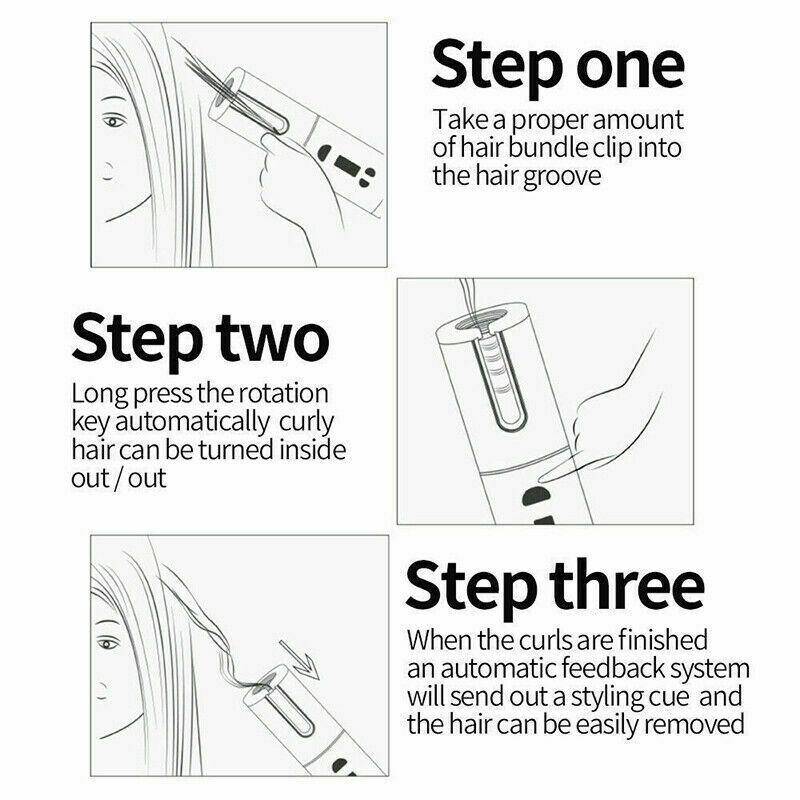 Бездротова автоматична плойка UKC Hair Curler, що обертається, з акумулятором 5200мАч Рожевий