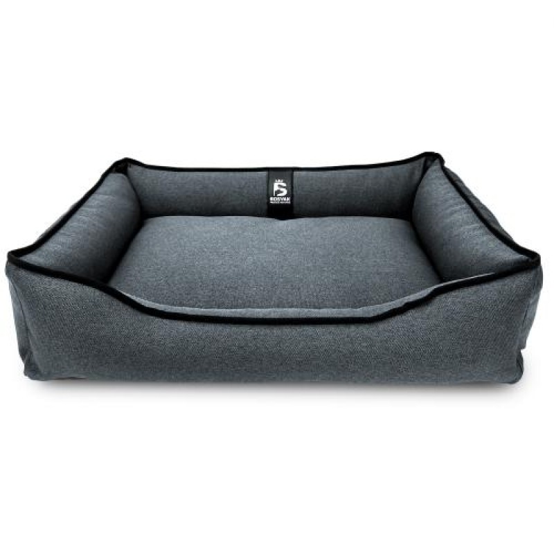 Лежак ліжко для собак та котів EGO Bosyak Рогожка M 75х65 Сірий (спальне місце для собак та котів)