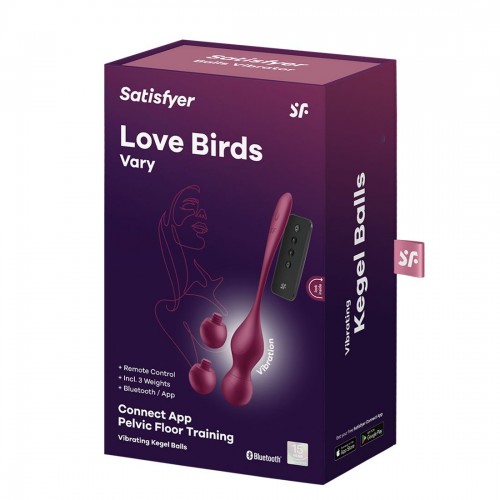 Вагінальні кульки з вібрацією Satisfyer Love Birds Vary Connect App