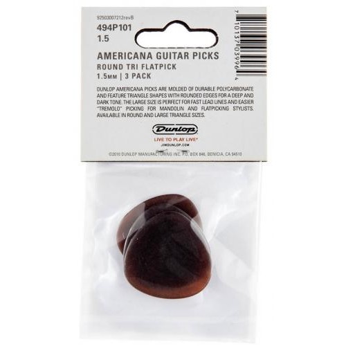 Медіатори Dunlop 494P101 Americana Round Player's Pack (3 шт.) Медіатори Dunlop 494P101 Americana Round Player's Pack (3 шт.)