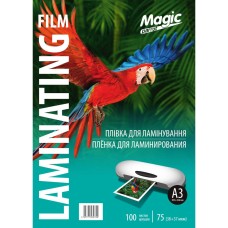 Плівка для ламінування Magic А3 глянець товщина 75 мкм 303х426 мм Прозорий 100 шт
