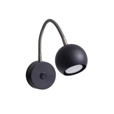 Світильник настінний MSK Electric Core бра з гнучким регулюванням NL 24301-1 BK