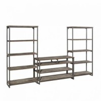 Консоль-стелаж для дому в стилі Loft NS-454 1930x2000x300 мм Черный Консоль-стелаж для дому в стилі Loft NS-454 1930x2000x300 мм Черный