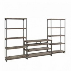 Консоль-стелаж для дому в стилі Loft NS-454 1930x2000x300 мм Черный