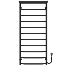 Рушникосушарка електрична Трапеція з полицею П11 500х1200 Deffi Чорний EF16 (C.TP.120.50.11.E.B.R.5)