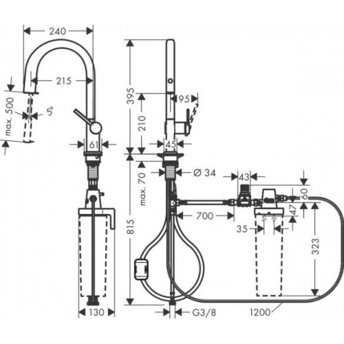 Змішувач для кухонної мийки Hansgrohe Aqittura M91 FilterSystem 210 Чорний матовий 76803670 в інтернет супермаркеті PbayMarket!