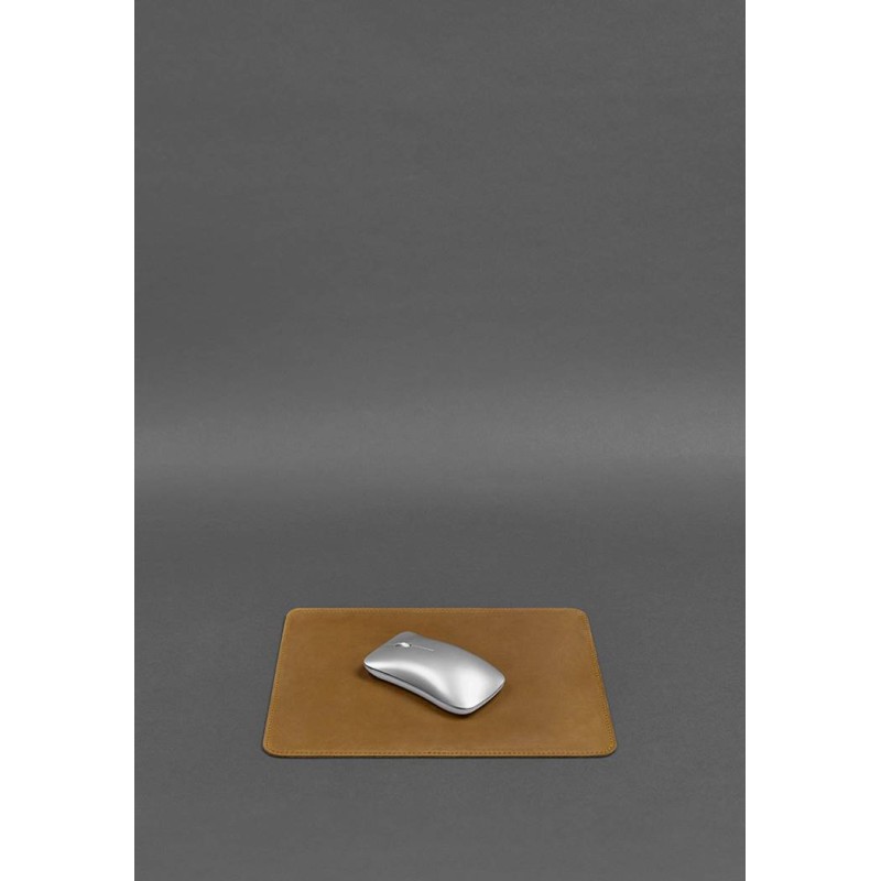 Килимок для мишки з натуральної шкіри 1.0 жовтий Crazy Horse BlankNote