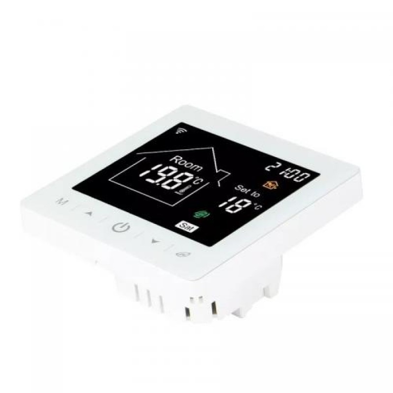 Терморегулятор сенсорний з Wi-Fi Oshland М2 для водяної/електричної теплої підлоги сумісний з TUYA 
