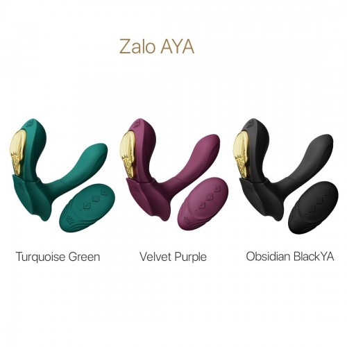 Смарт-вібратор у трусики Zalo - AYA Velvet Purple, насадка та пульт ДК в інтернет супермаркеті PbayMarket!