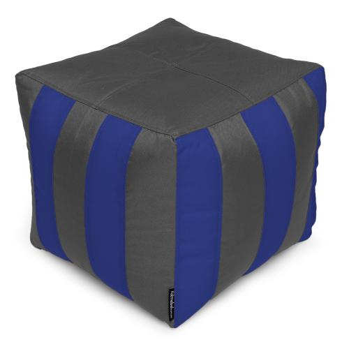 Пуф Кубик Смугастий Оксфорд 40х40 Студія Комфорту Сірий + Синій Пуф Кубик Смугастий Оксфорд 40х40 Студія Комфорту Сірий + Синій