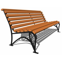 Лава паркова GoodsMetall у стилі ЛОФТ 1400х700х950 - ЛС92