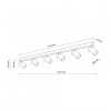 Спот TK Lighting Top 127x18x15 см Чорний (TK6178)