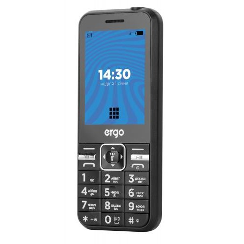 Мобільний телефон ERGO E281 Dual Sim Black (6653749)