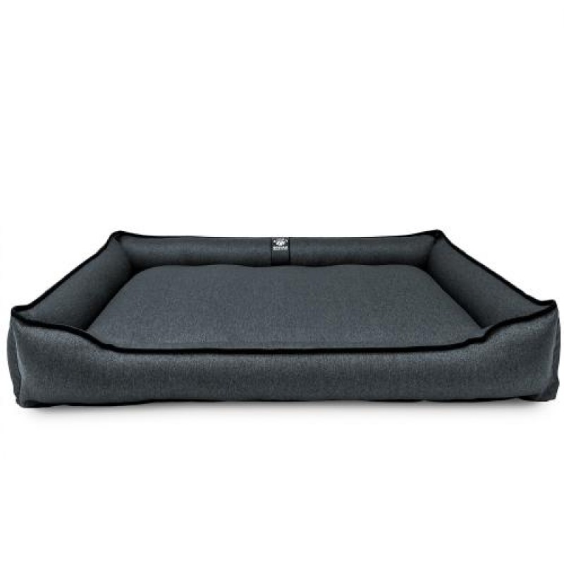 Лежак ліжко для собак всіх порід EGO Bosyak Рогожка XL 105x80 Сірий (спальне місце для великих собак)