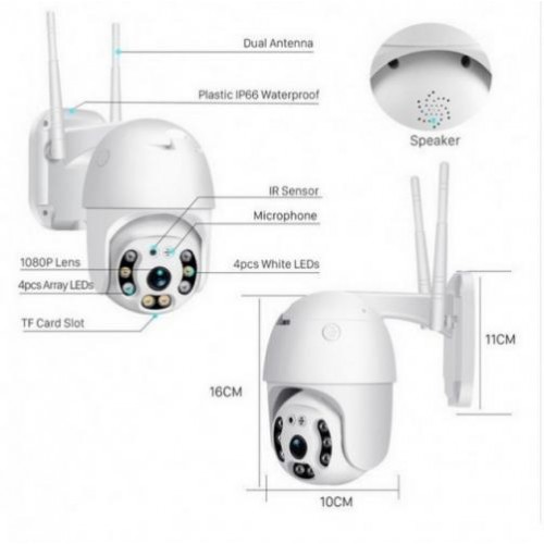Вулична IP камера відеоспостереження UKC CAMERA CAD N3 WIFI IP 360/90 2.0 Мп поворотна з віддаленим доступом