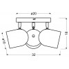 Спот Candellux Azuro 32x18 см Сірий (98-63236)