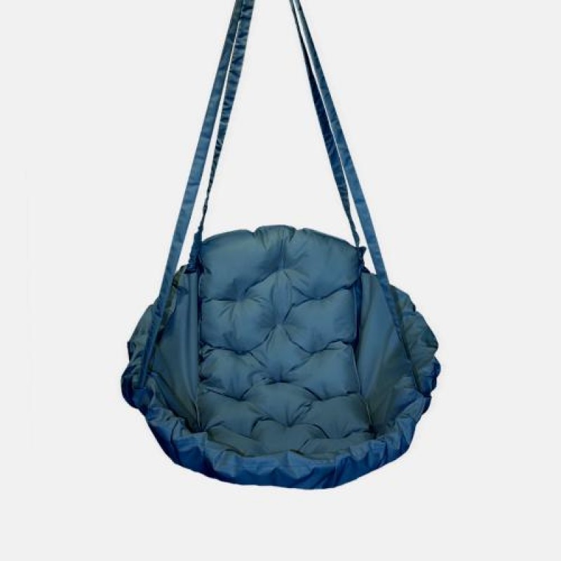 Підвісне крісло садовий гойдалка Coolki Оксфорд 600 Синій (Діаметр 100 см)