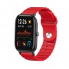 Ремінець BeWatch для Amazfit BIP | Bip Lite | Bip U/Pro/Mini | GTS | GTS 2(E) | GTR 42mm силіконовий 20мм Wave Червоний (1010704)