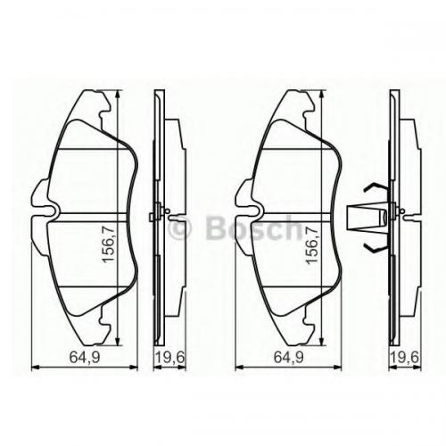 Колодки гальмові Bosch дискові передні MERCEDES/VW Sprinter/Vito(638)/LT F 0986494504 в інтернет супермаркеті PbayMarket!