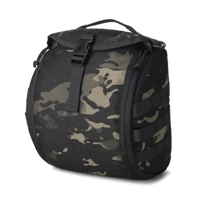 Сумка підсумок для шолома з кріпленням Mil-Tec Molle 30x25x16 см Чорно-оливковий (2288248432)