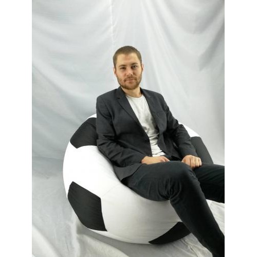 Безкаркасне крісло мішок М'яч Coolki 80см Чорно-Білий (Оксфорд 600D PU) Безкаркасне крісло мішок М'яч Coolki 80см Чорно-Білий (Оксфорд 600D PU)
