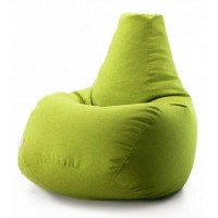 Безкаркасне крісло мішок груша Coolki Рогожка XXL 130x90 салатовий Безкаркасне крісло мішок груша Coolki Рогожка XXL 130x90 салатовий