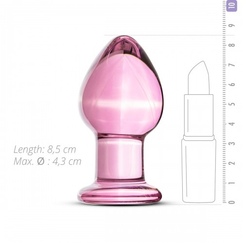 Рожева анальна пробка зі скла Gildo Pink Glass Buttplug в інтернет супермаркеті PbayMarket!