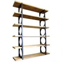 Стелаж для зберігання в стилі Loft NS-1726 1990x1060x355 мм Черный Стелаж для зберігання в стилі Loft NS-1726 1990x1060x355 мм Черный