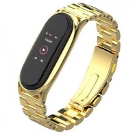 Ремінець MiJobs Metal Strap для Xiaomi Mi Band 3/4/5/6 Gold Ремінець MiJobs Metal Strap для Xiaomi Mi Band 3/4/5/6 Gold