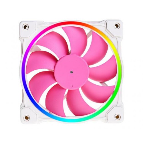 Вентилятор ID-Cooling ZF-12025-PINK ARGB (Single Pack), 120x120x25мм, 4-pin PWM, білий з рожевим в інтернет супермаркеті PbayMarket!