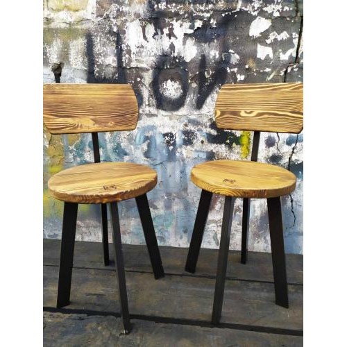 Стілець GoodsMetall у стилі ЛОФТ 450х300х300 мм Дублін міні Стілець GoodsMetall у стилі ЛОФТ 450х300х300 мм Дублін міні