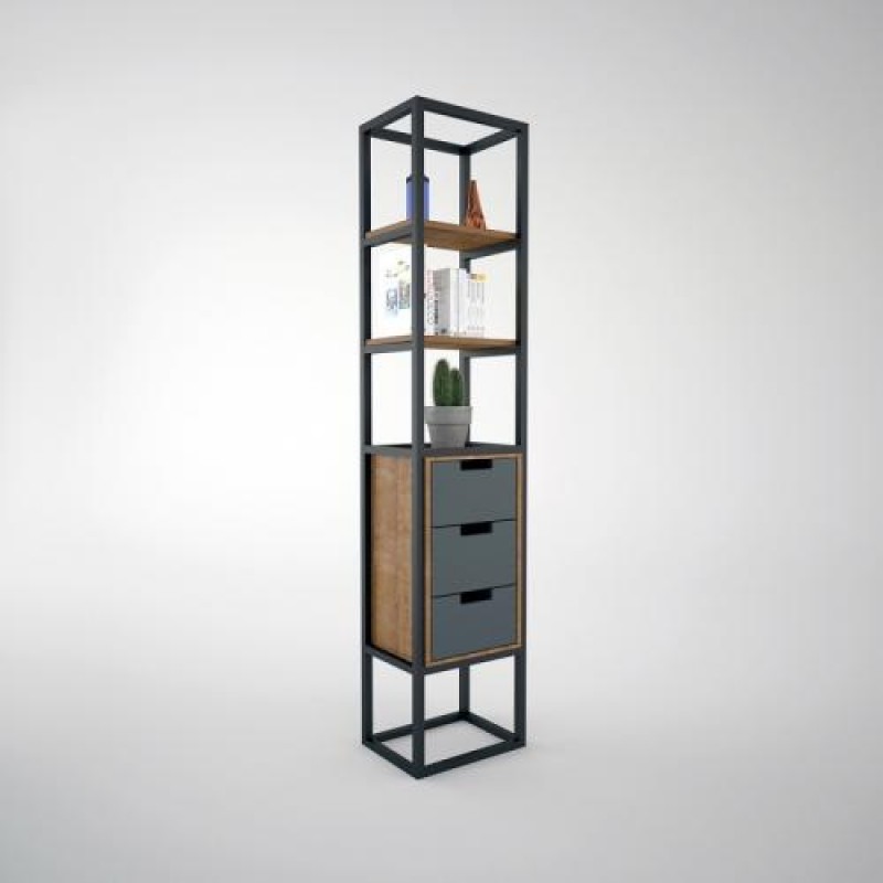 Стелаж для зберігання в стилі Loft NS-1646 1930x400x350 мм Черный