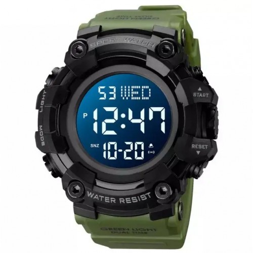 Годинник наручний чоловічий Skmei 1968 Army Green 1968AG (17172-hbr) Годинник наручний чоловічий Skmei 1968 Army Green 1968AG (17172-hbr)