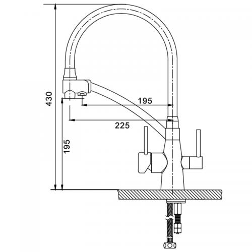 Кухонний змішувач для питної води KOER KB-72003-07 (KR3377) в інтернет супермаркеті PbayMarket!