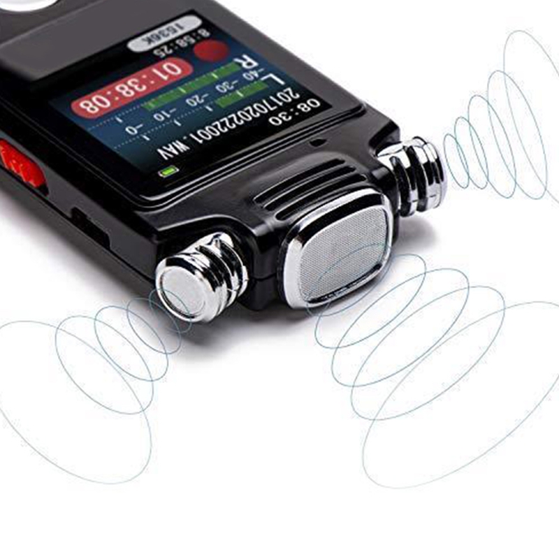 Цифровий диктофон з таймером для запису голосу Sttwunake V59, стерео, 8 Гб, чорний